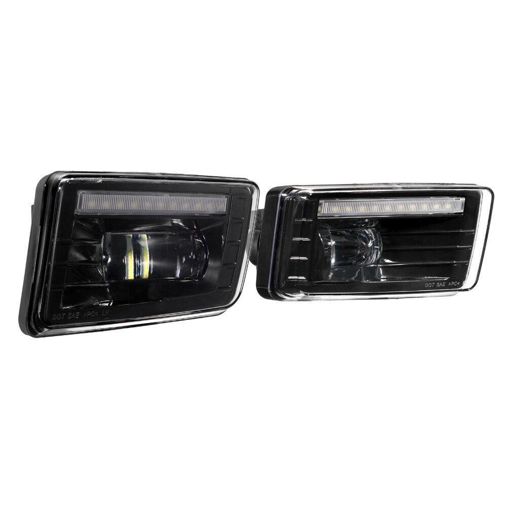 AUXBEAM LED Fog Lights w/ DRL Driving Lamp for Chevy Silverado 1500 2500 3500 HD