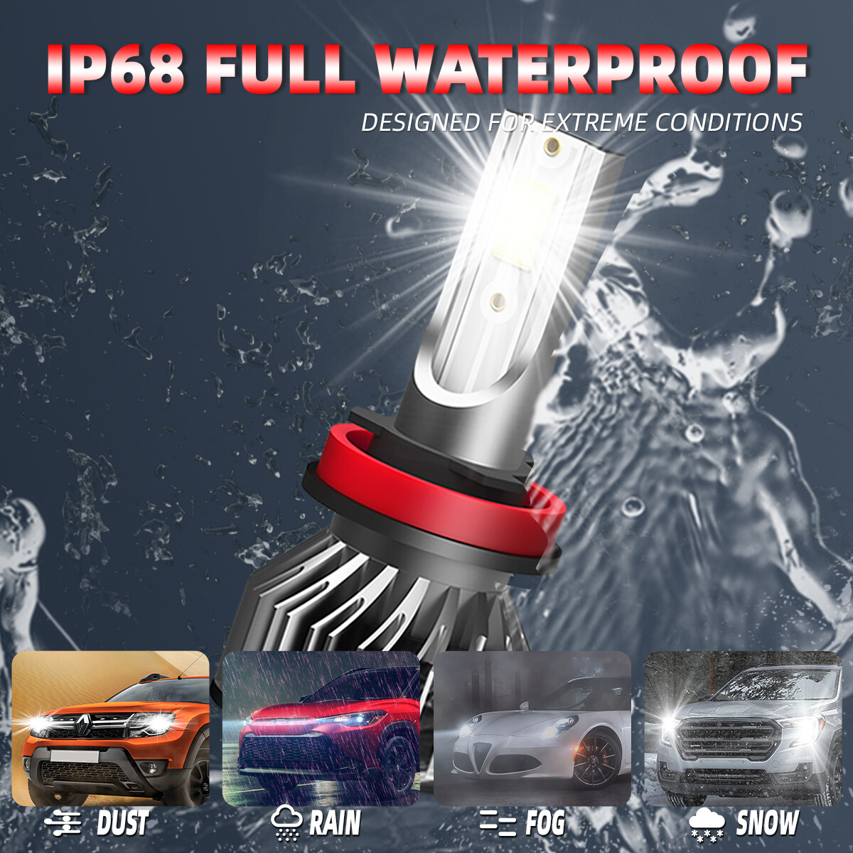 6X For Dodge Durango 2011-2013 LED Headlight Bulbs High Low Beam Fog Light 6000k