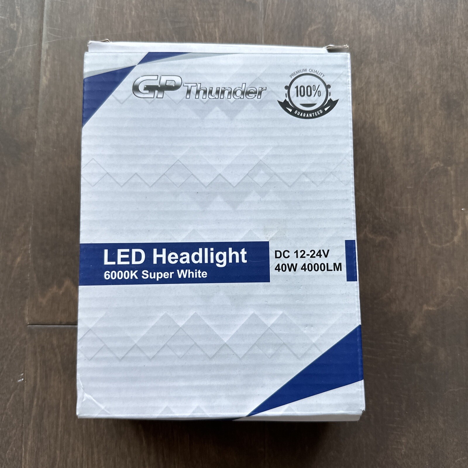 LED Headlight 6000K Super WHite DC 12-24V 40W 4000LM Standard Beam Set of 2