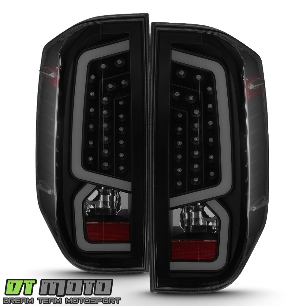 For 2014-2021 Toyota Tundra Smoke Lens Clear LED Tube Tail Lights Set Left+Right