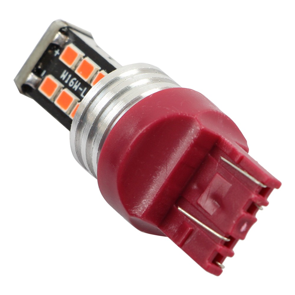 4Pcs 7443 7440 LED Red Strobe Flash Blinking Brake Stop Tail Parking Light Bulbs