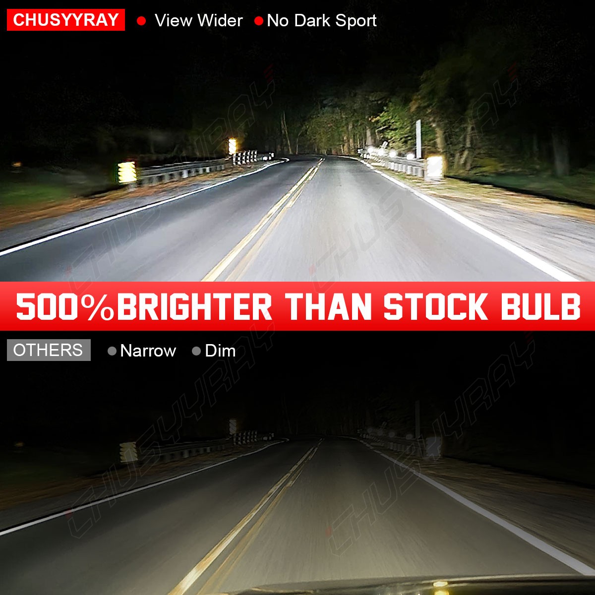 2Pcs 881 H27W/2 70W 8000LM White 6000K LED Fog Light Running Bulbs Super Bright