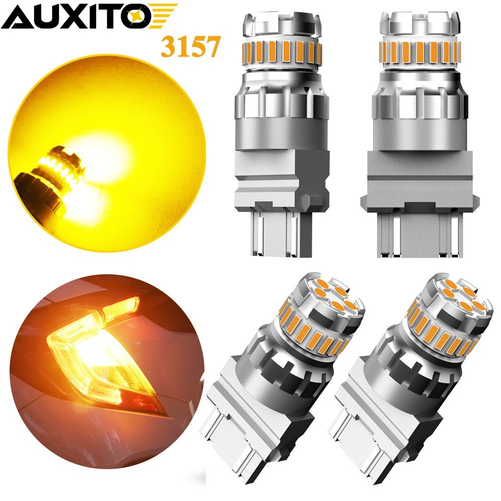 AUXITO 3157 Amber Yellow LED Turn Signal Light Bulbs No Hyper Flash CANBUS 4PCS