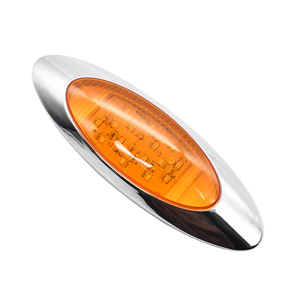4x 6.5″ Amber 16 ENERGY-EFFICIENT LIGHT Oval Side Marker Light for Freighliner P