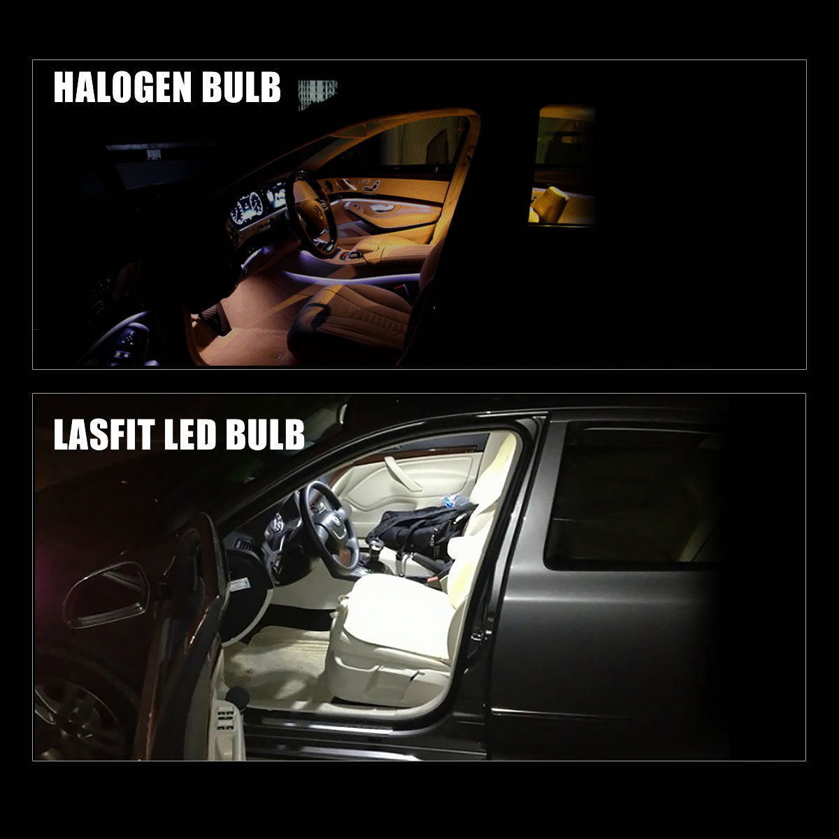 LASFIT 4x 6000K White 31MM DE3175 DE3022 LED Interior Map Dome Trunk Light Bulbs