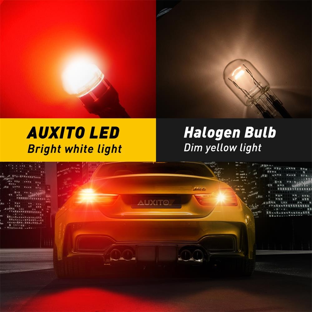 2pcs AUXITO 7443 7440 7444 Red LED Turn Signal Tail Brake Light Bulbs Error Free