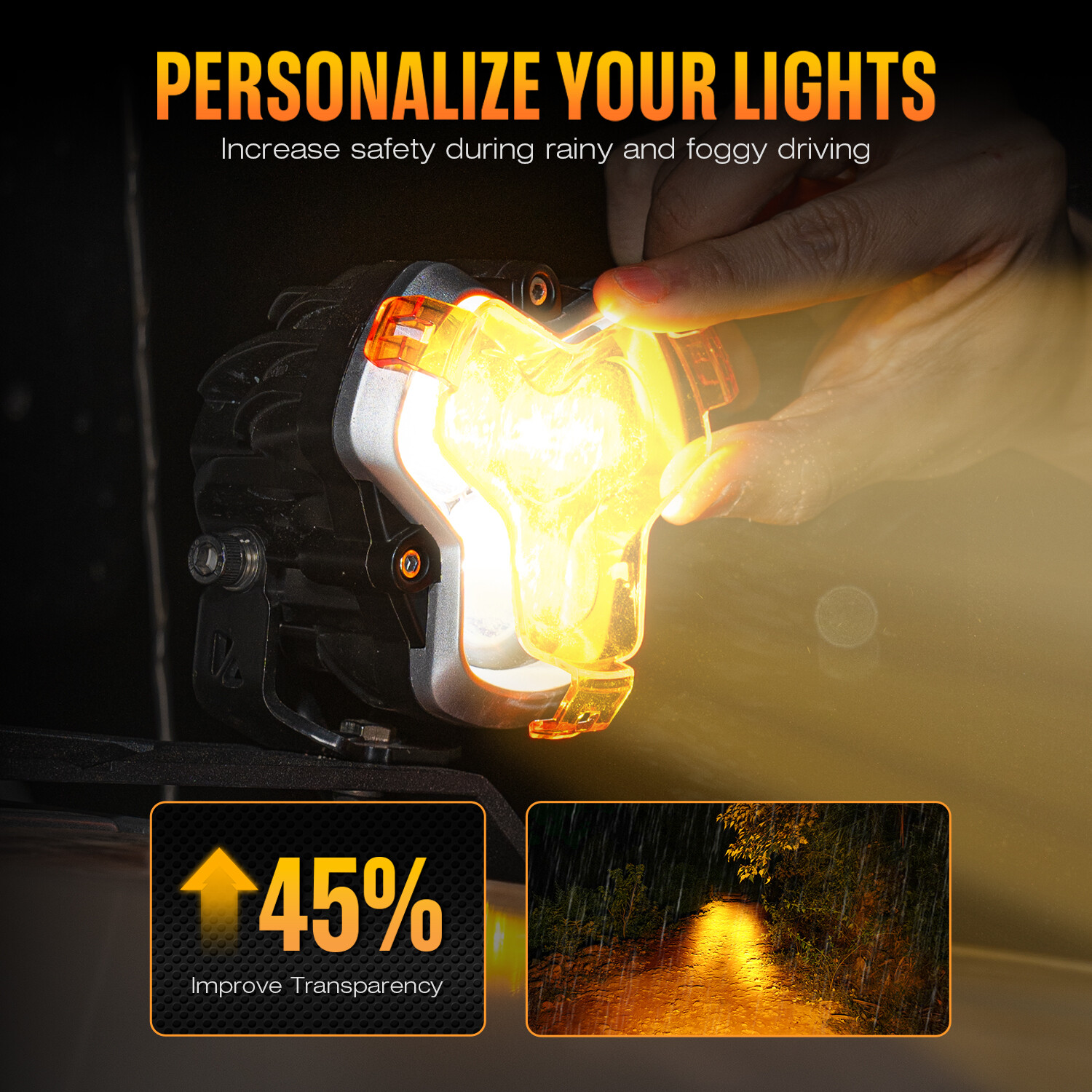 NOVSIGHT HALO 3-6″ LED Work Lights Pod Off Road Spotlight Flood Lamp Combo Blubs