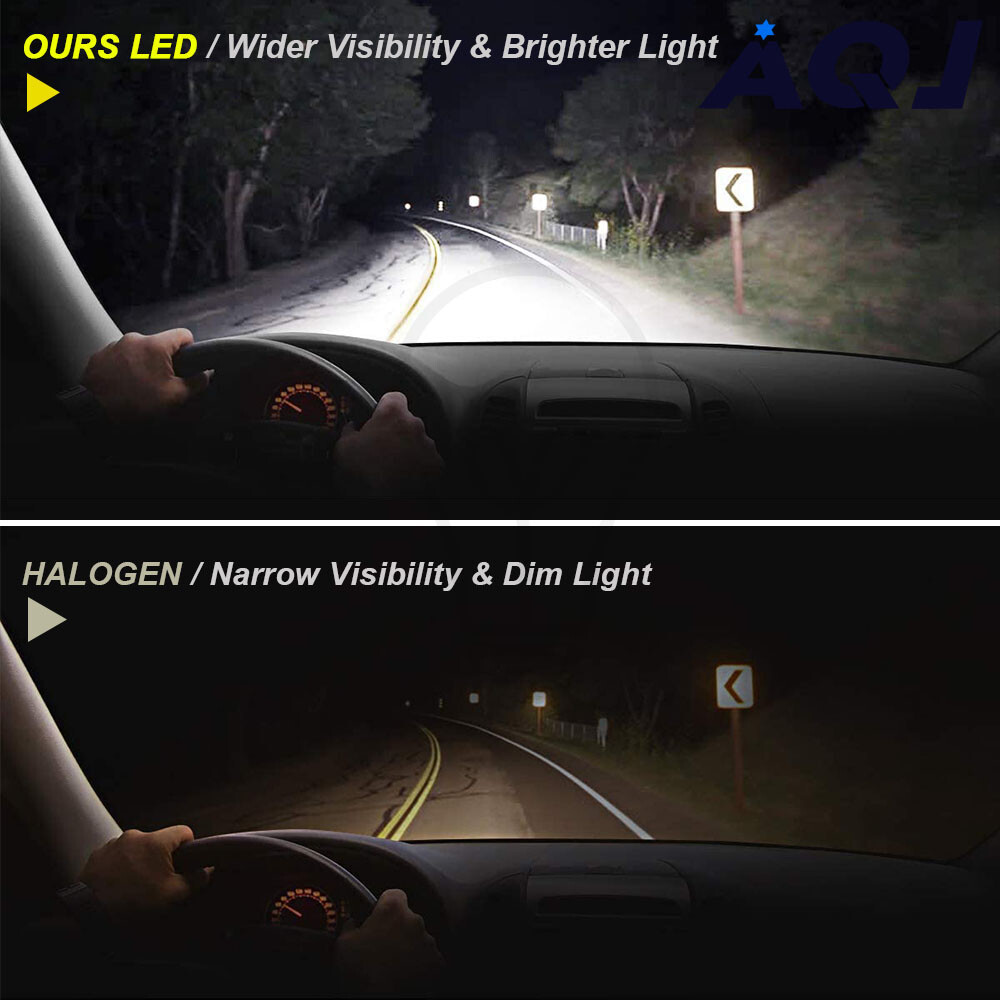 2SIDE Combo 9005+H11 LED Headlight Hi-Low Beam Bulbs Kits 6000K White