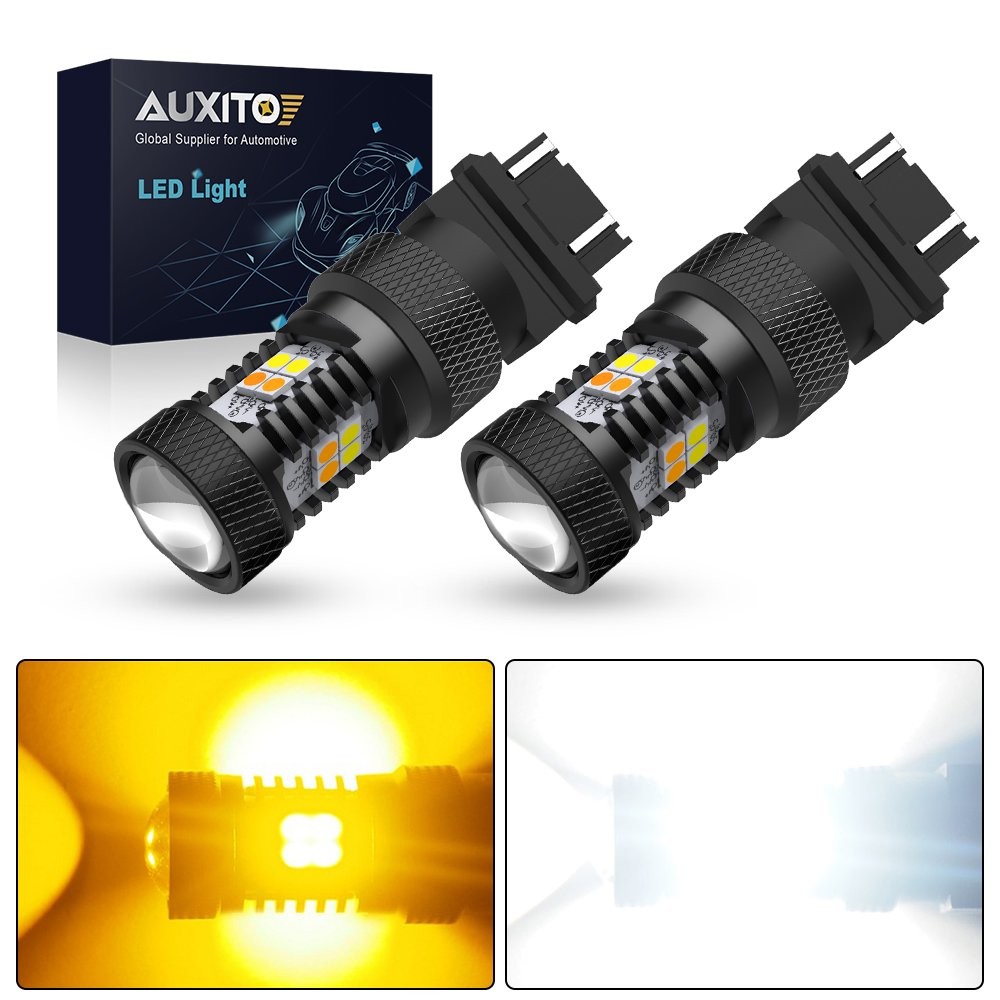 AUXITO 3157 16SMD LED Switchback Dual Color White Yellow amber Turn Signal Light