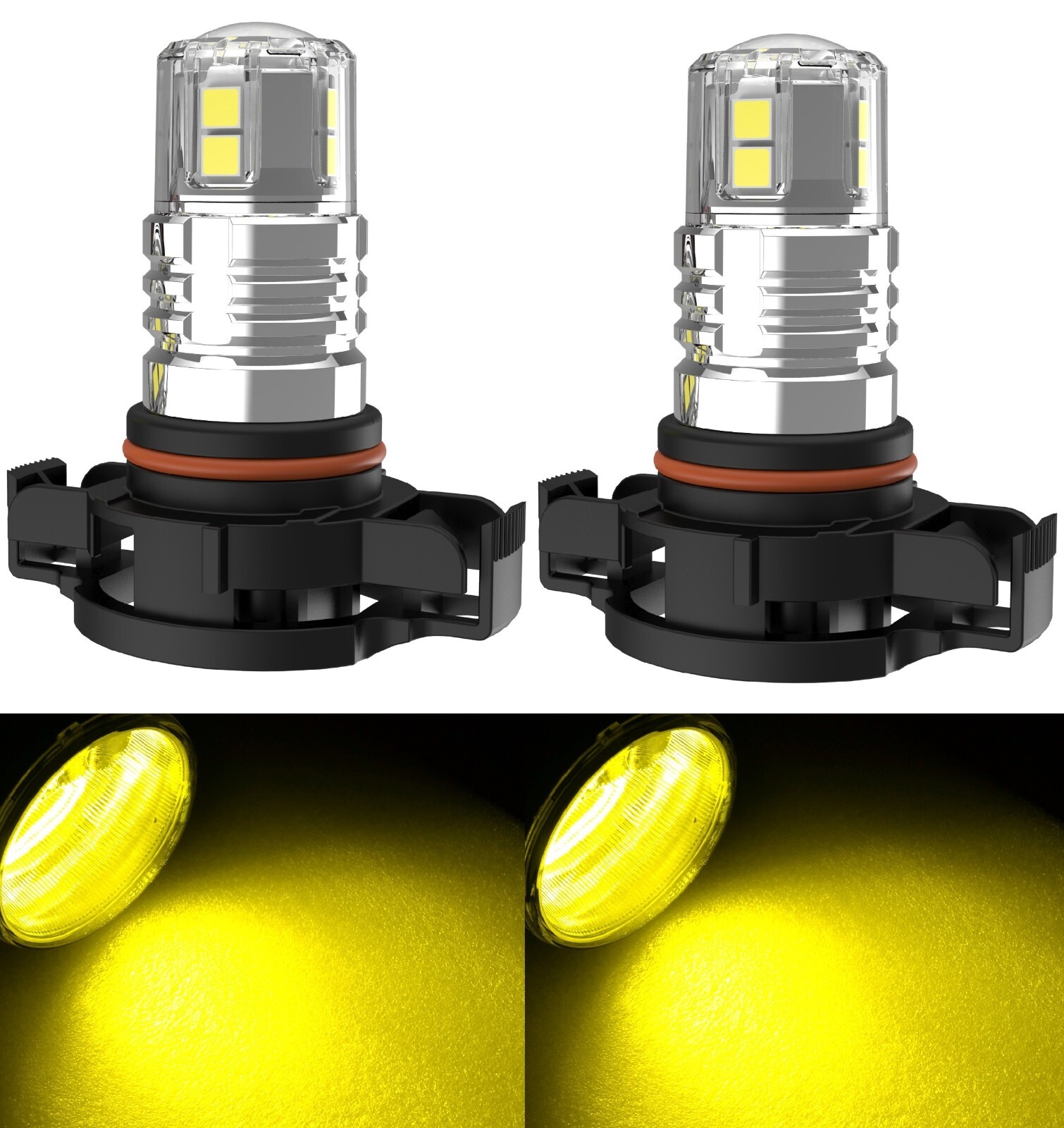 LED 20W PSX24W 2504 Yellow 3000K Two Bulbs Fog Light Replacement Upgrade Stock