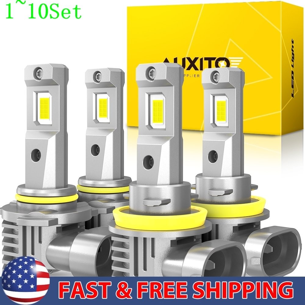 9005&H11 LED Headlight Combo Low High Beam Bulb Super White Bright Lamps 1-10Set