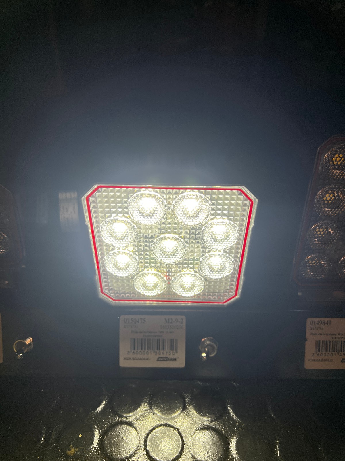 LED Working lamp 54W 12-36V 101x101x45mm 8100Lm IP67-IP69K, DT, R10, CE, RoHS