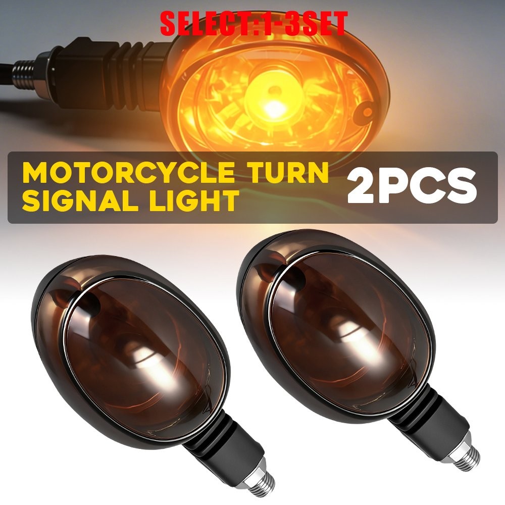 Smoked Amber Turn Signal Indicator Lamps Fit Buell X1 99-02 Blast 00-10 2-6X