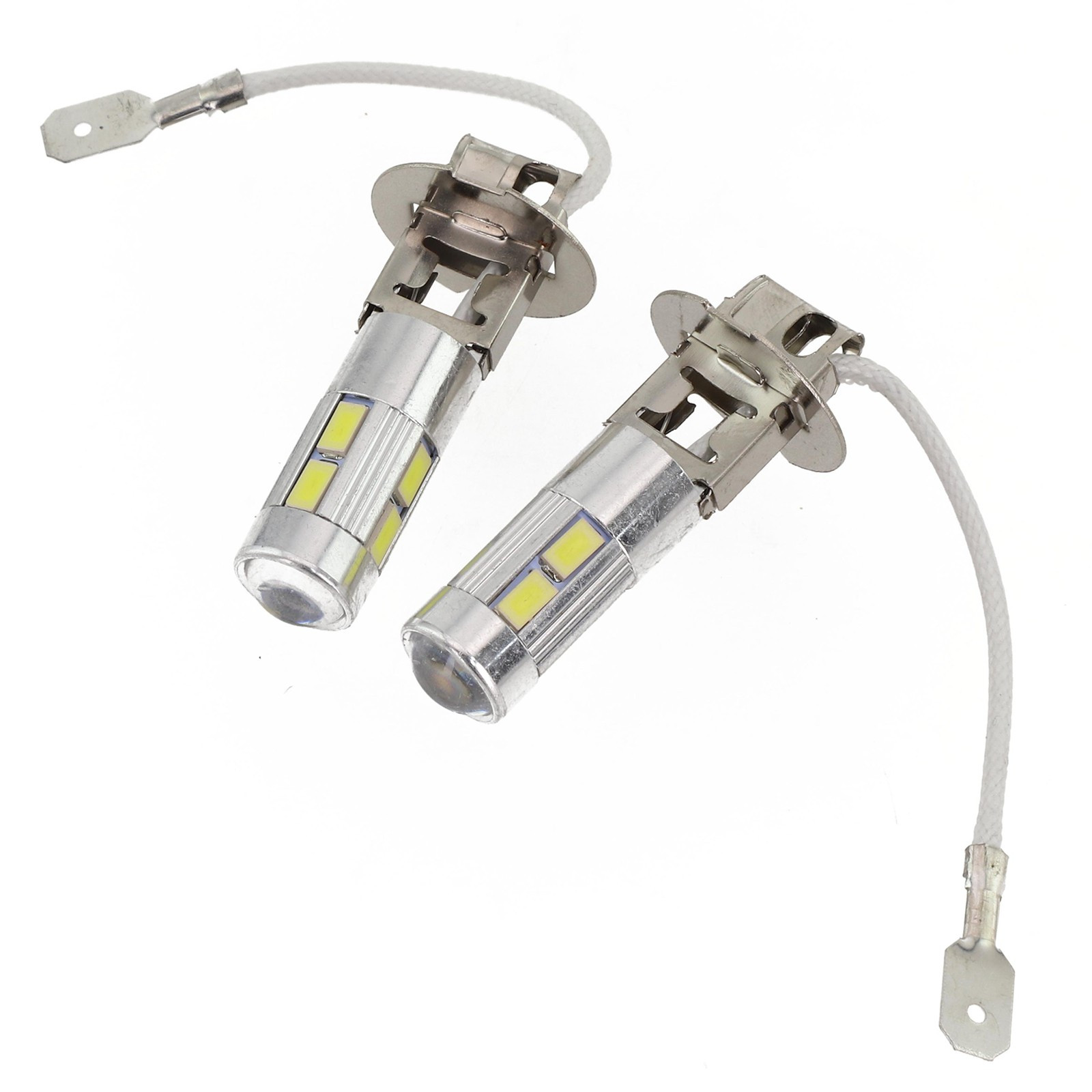 2X H3 50W 6000K White High Power Car LED Fog Driving Lights Bulbs DC 9V To 30V