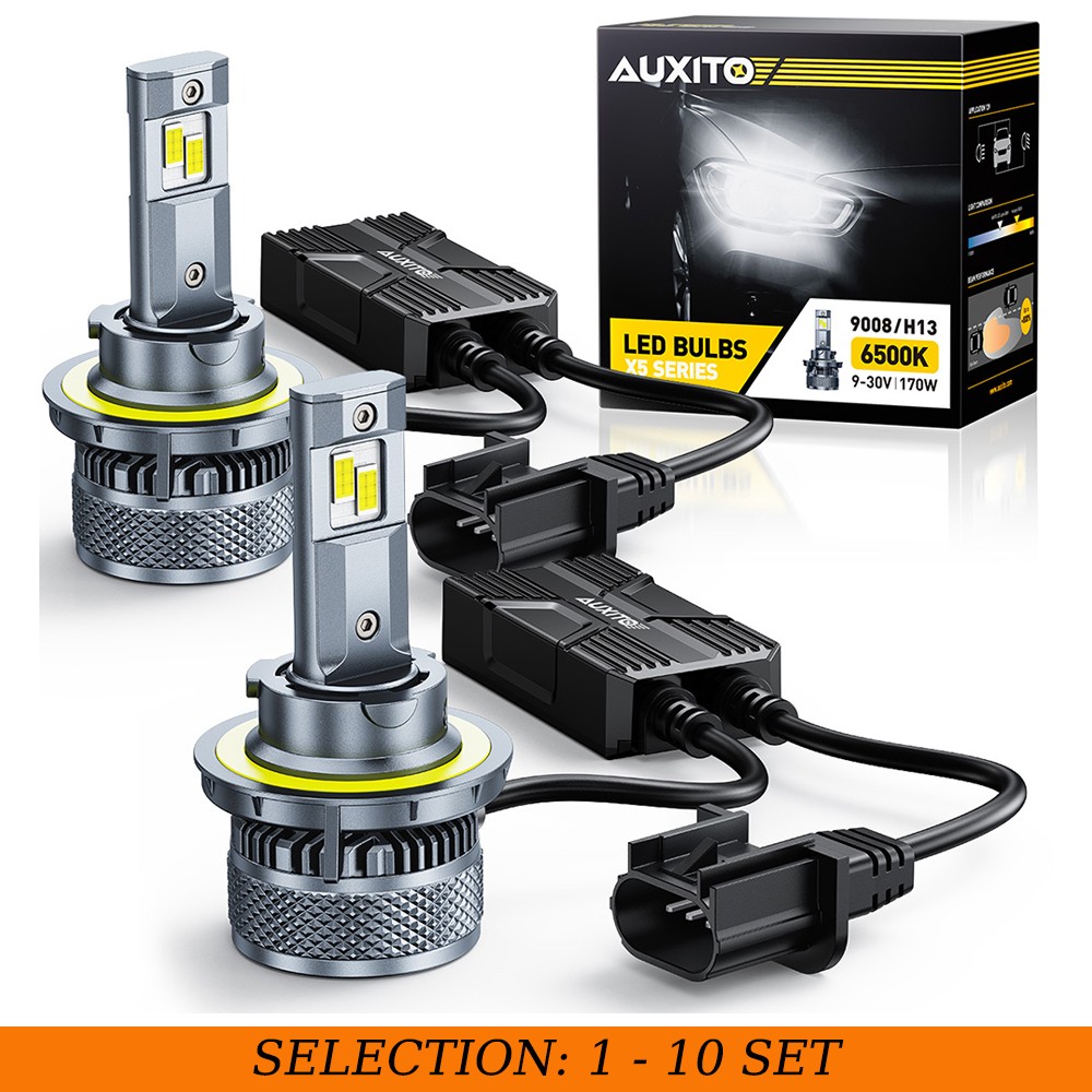 2-20 H13/9008 LED Headlight Bulb High Low Beam 6500K White Lamp Canbus X5-Series
