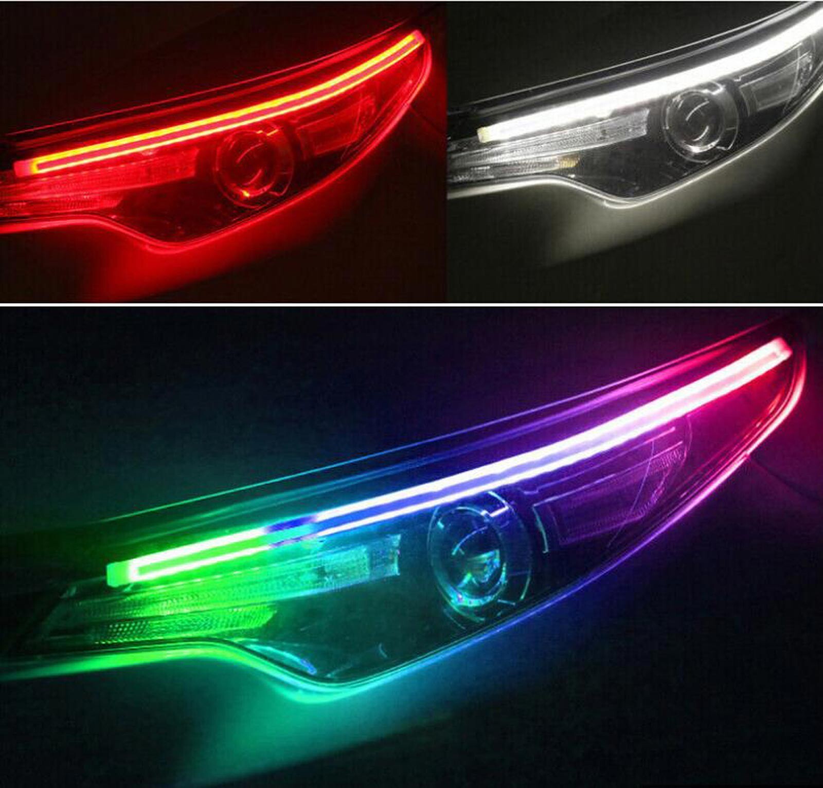 BT RGB Charm Dynamic Dream Color 24″ Strip Flow Chase Indicator Tube for SEAT