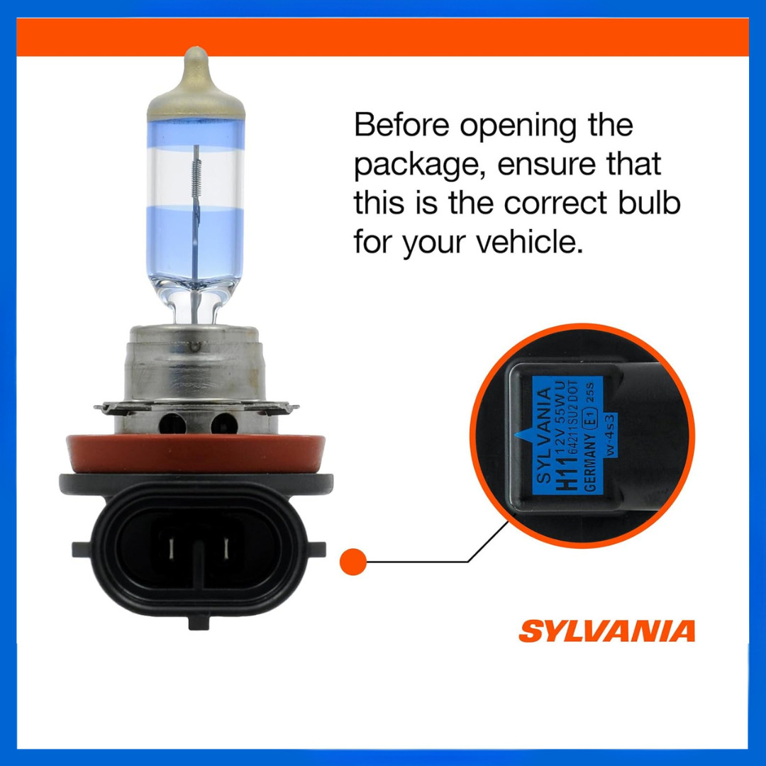 SYLVANIA H11 SilverStar Ultra Halogen Headlight Bulbs High/Low Beam 2 Pack