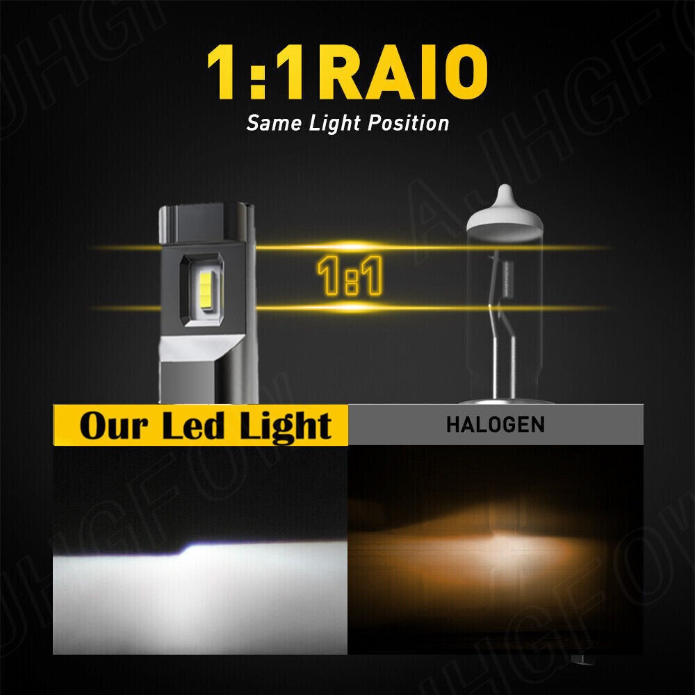9012 5202 LED Headlight + Fog Light Bulb Combo 6000K for Jeep Cherokee 2014 2015