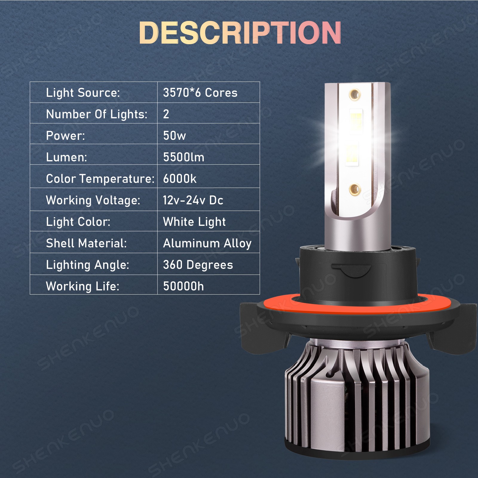 For Chrysler Aspen 2007-2009 9008/H13 9145 LED Headlight Fog Light 4Pcs Bulbs