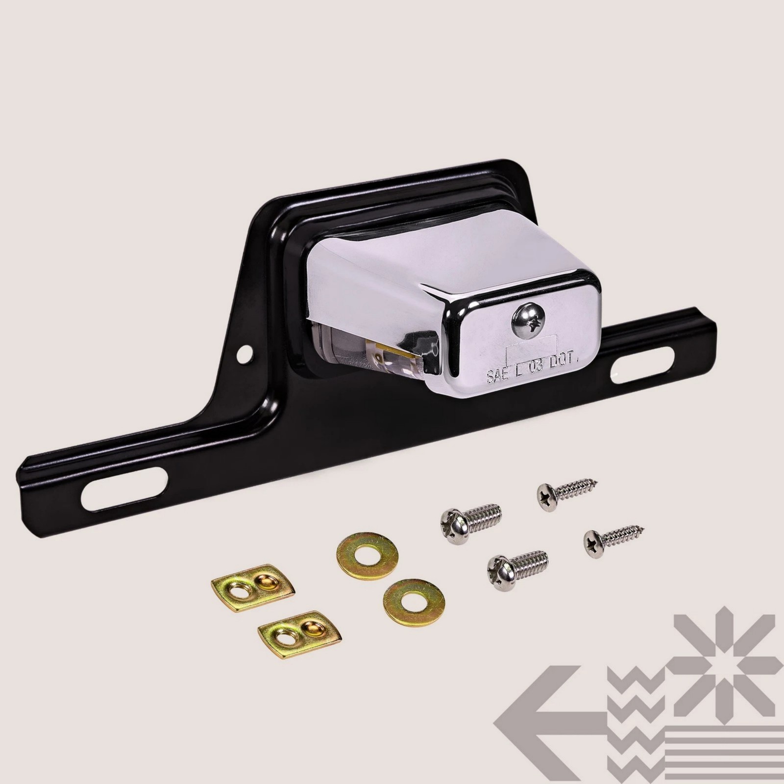 RV Camper 2 LED License Plate LightIPX7 Waterproof DOT Certified With Bracket