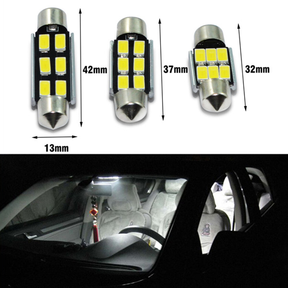4x 42mm Amber Yellow LED Bulb Bright Canbus 5730 Dome Map Light for Chrysler 300
