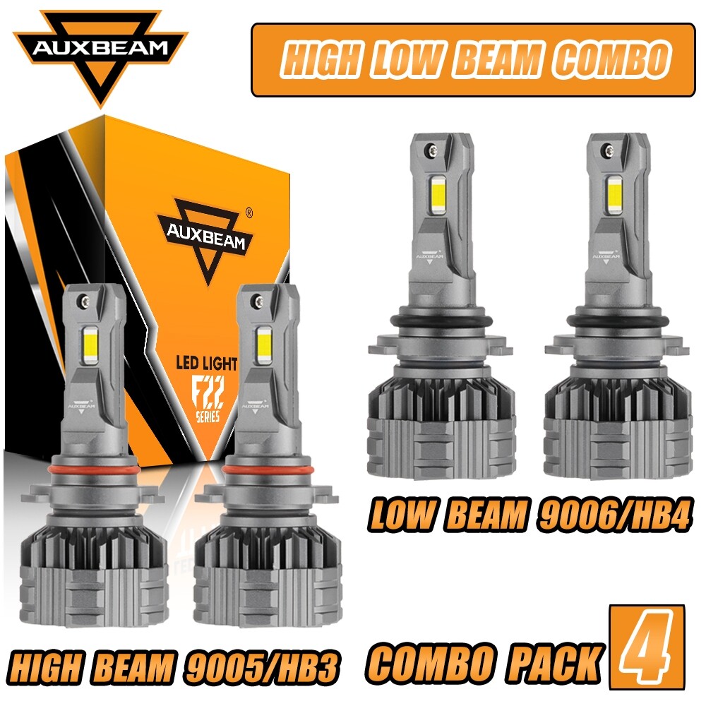 AUXBEAM F22 90W 9005 9006 LED Headlight Bulb for Honda Civic 1990 1991 2004-2015