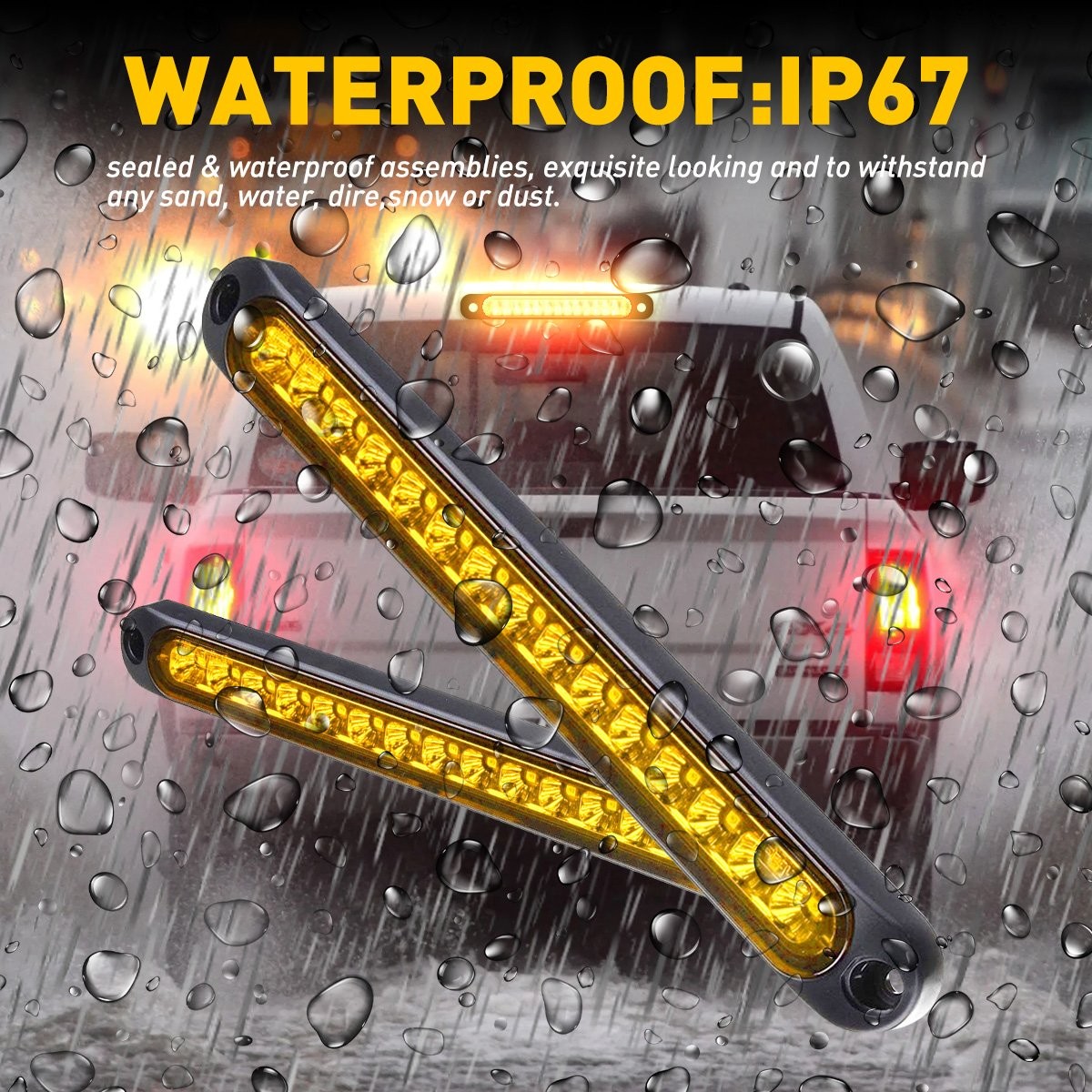 2X SMOKED LED SIDE MARKER LAMP TURN SIGNAL FLOWING LIGHT AMBER SEQUENTIAL BRIGHT