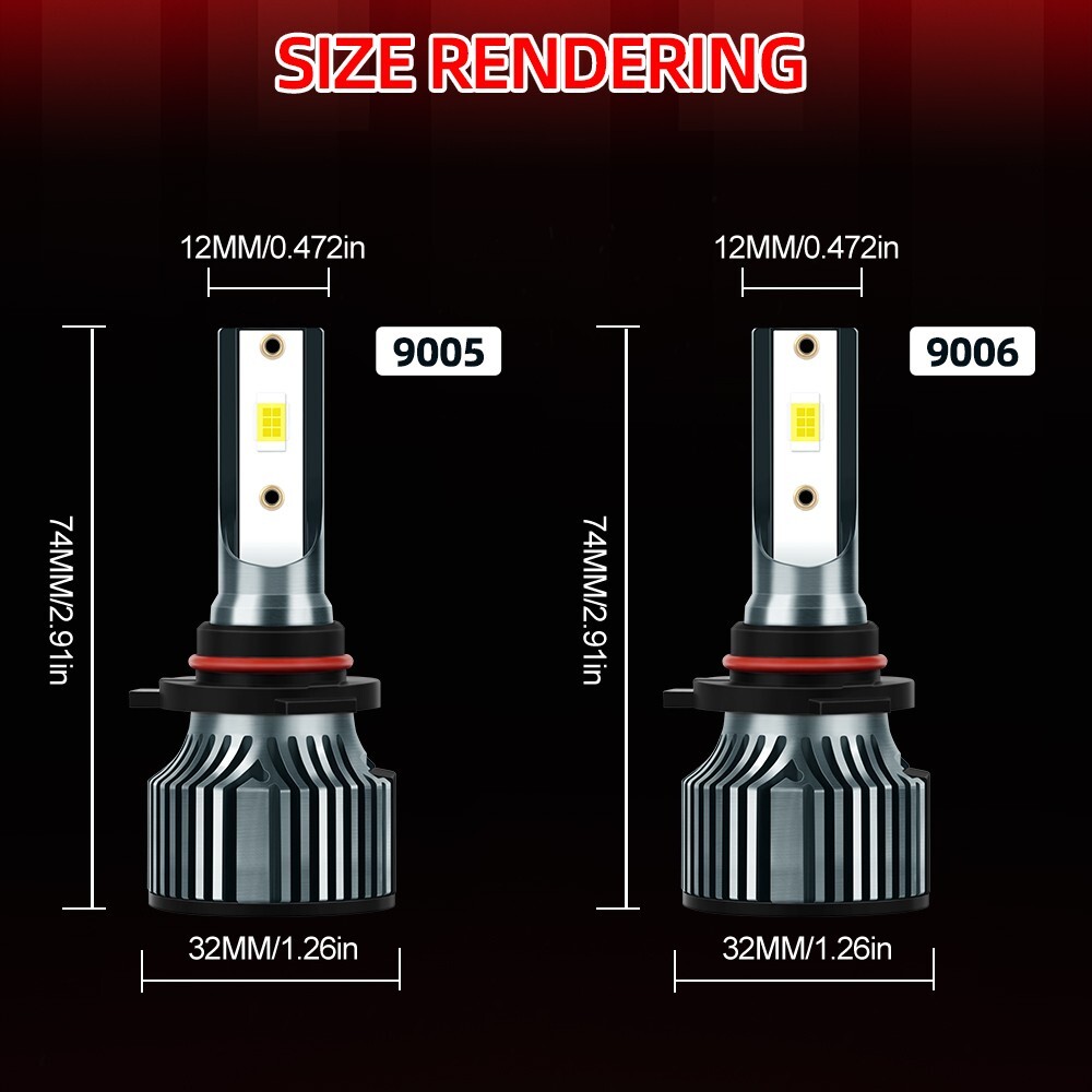 HB3 9005 High Low Beam HB4 9006 LED Headlight Bulb Comb Car Lights 12V 6500K