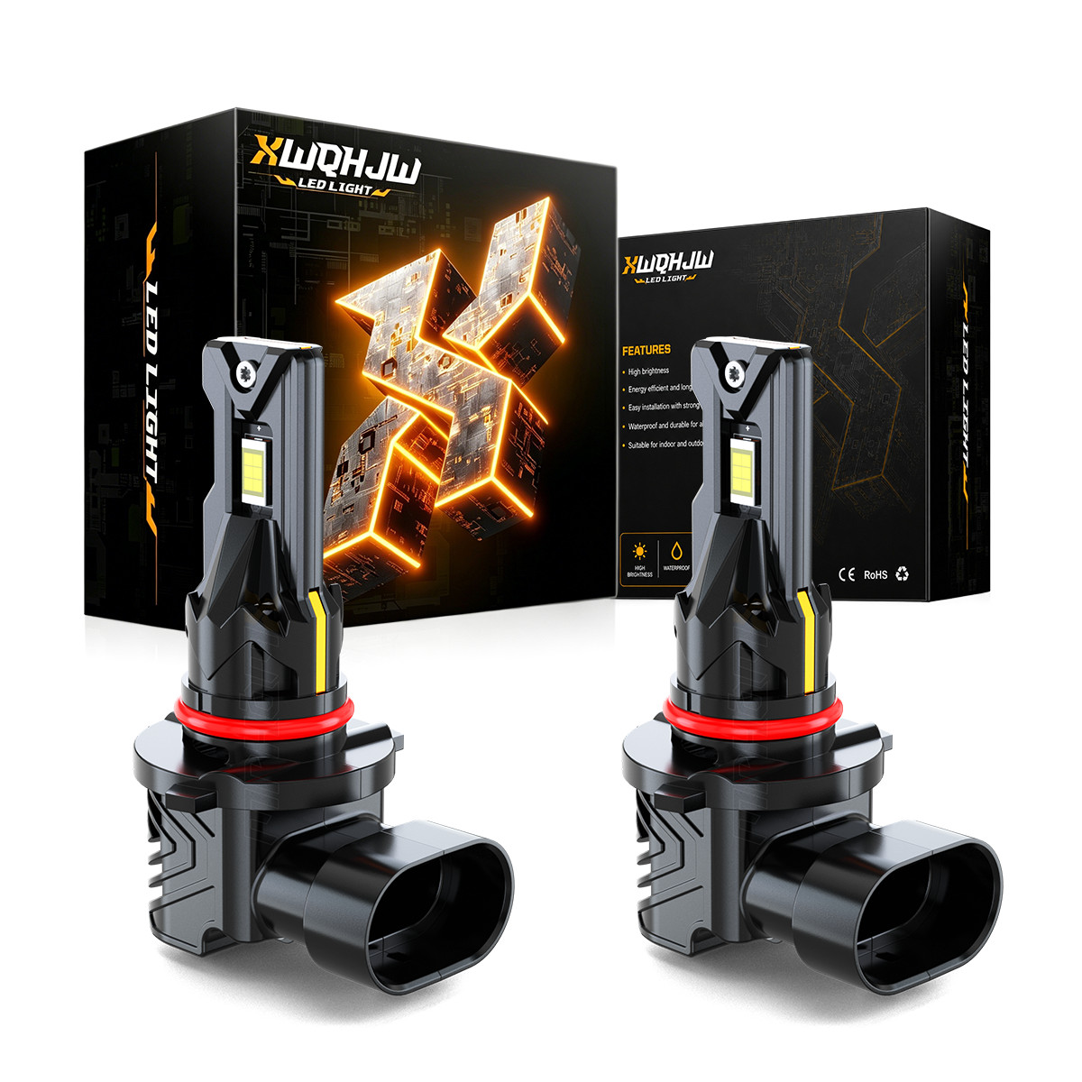 9005 H11 LED Headlight KIT Combo Bulbs 6000K High&Low Beam Super Bright White