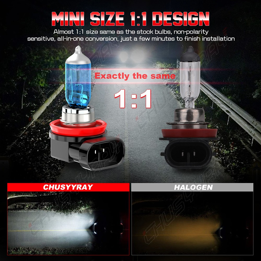 H9 100w Halogen Xenon Headlight Replacement 2x Light Bulb Lamp 4200K Warm white