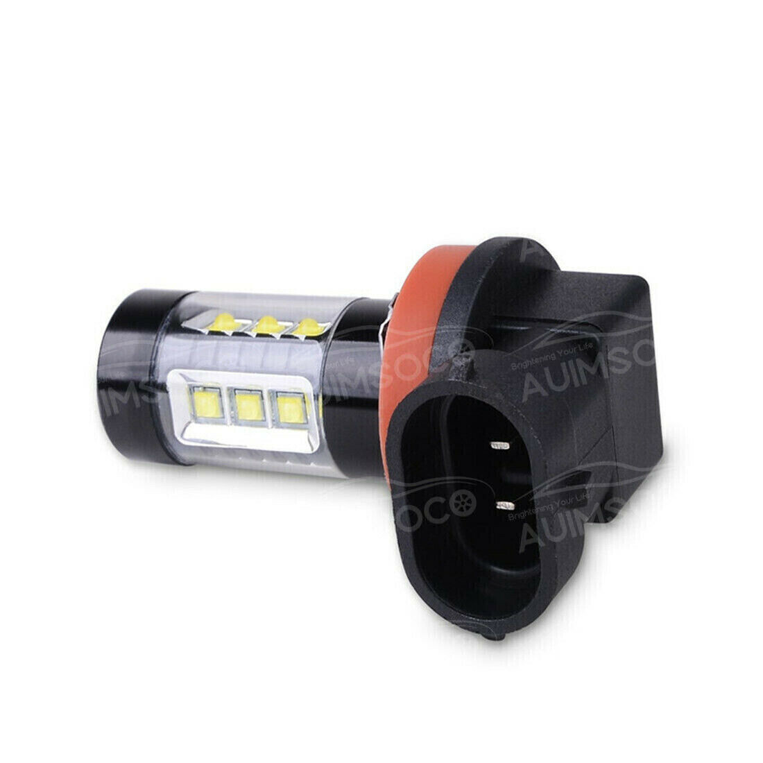 2Pcs H11/H8 LED White Fog Light Bulbs Decoder Error Free Canbus 2-Pack For Cars