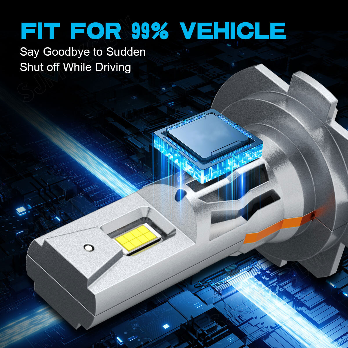 For Volvo V70 1998-2003 2.3L 2.5L 2.4L 4x H1 H7 LED Headlight Hig/Low Combo Bulb