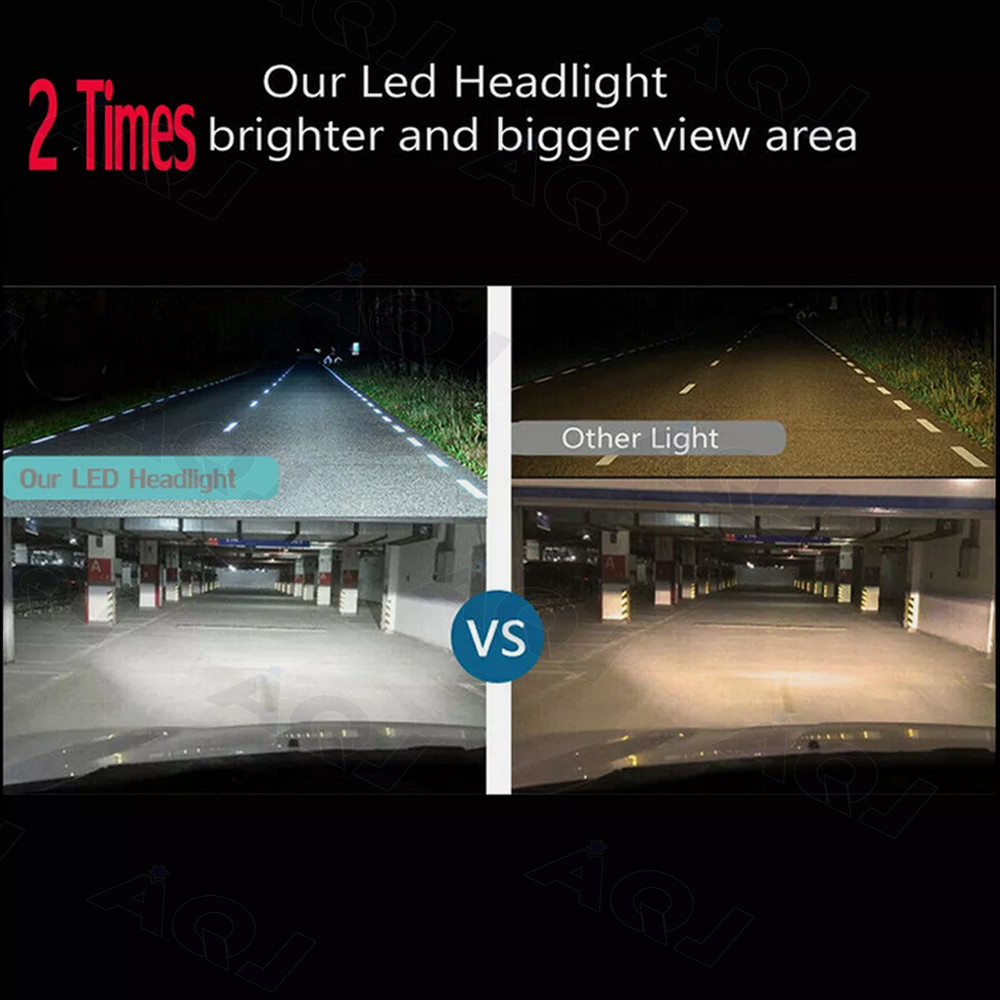 LED 9007/HB5 Headlight Bulbs 6000K White Waterproof Conversion Kit Auto Parts