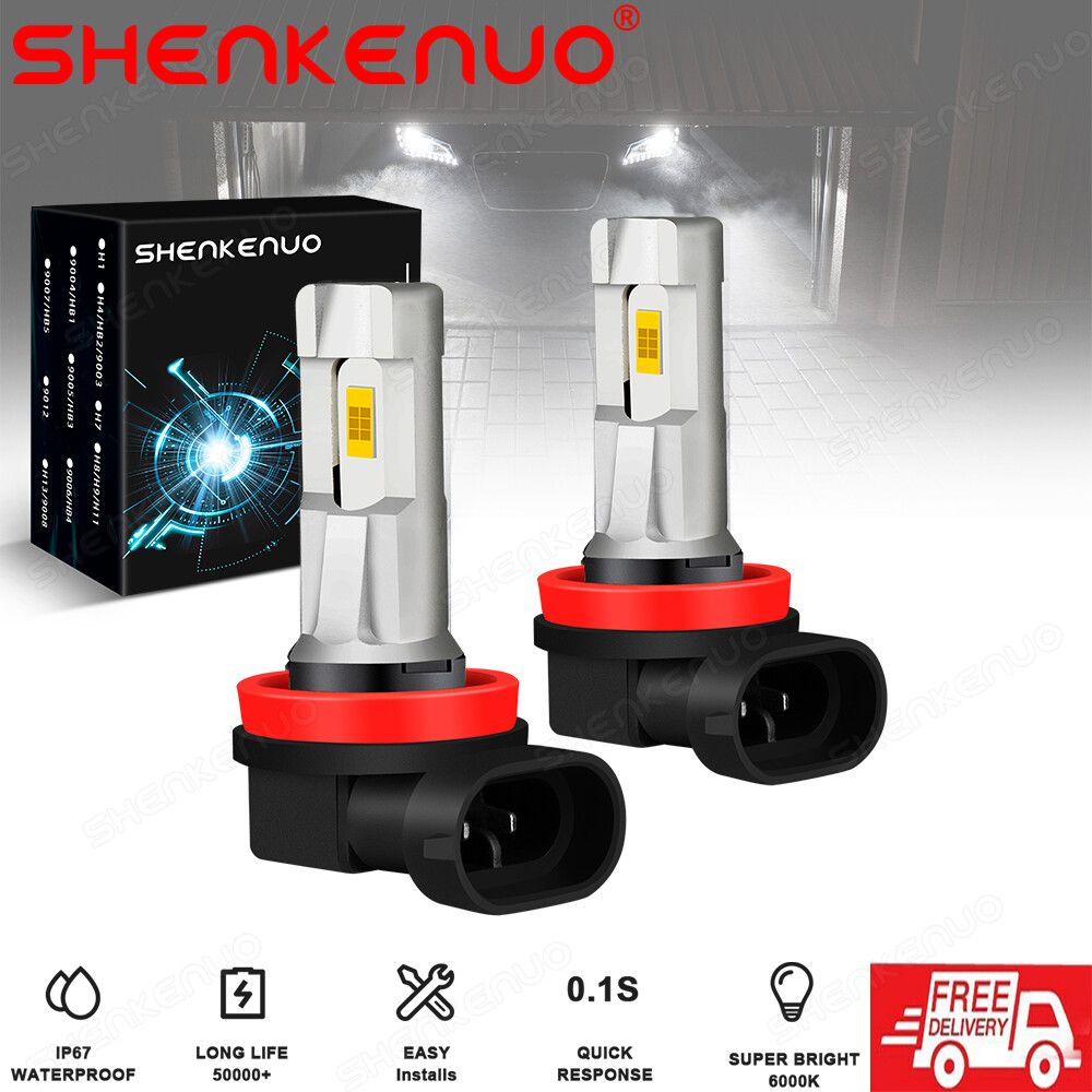 H11 H16 H8 LED Headlight Bulbs Low Beam or Fog Light Wireless Cool White SKN