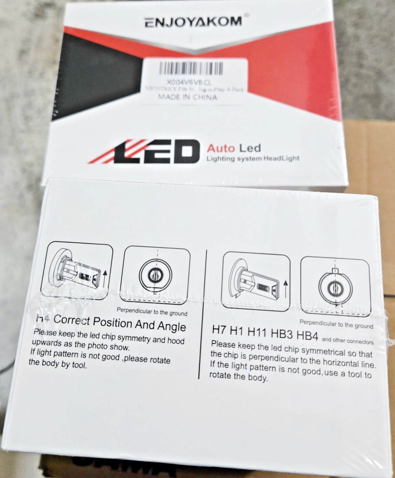ENJOYAKOM LED Headlight Bulbs H8 H9 H11 9005 HB3 H10 Plug & Play – Brand New Sea