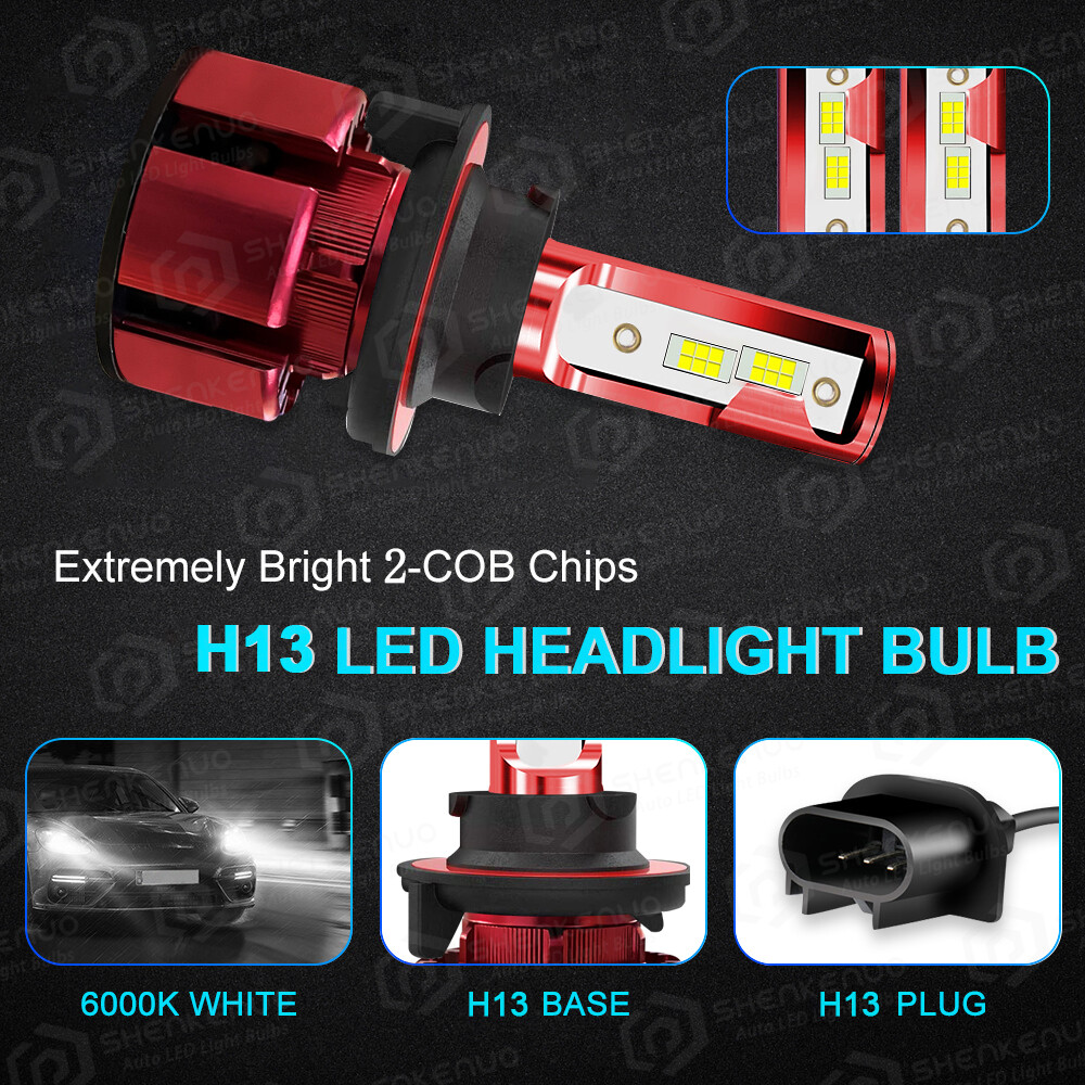9008 LED Headlight High Low beam + 9145 Fog Light Bulbs For 2004-2014 Ford F-150