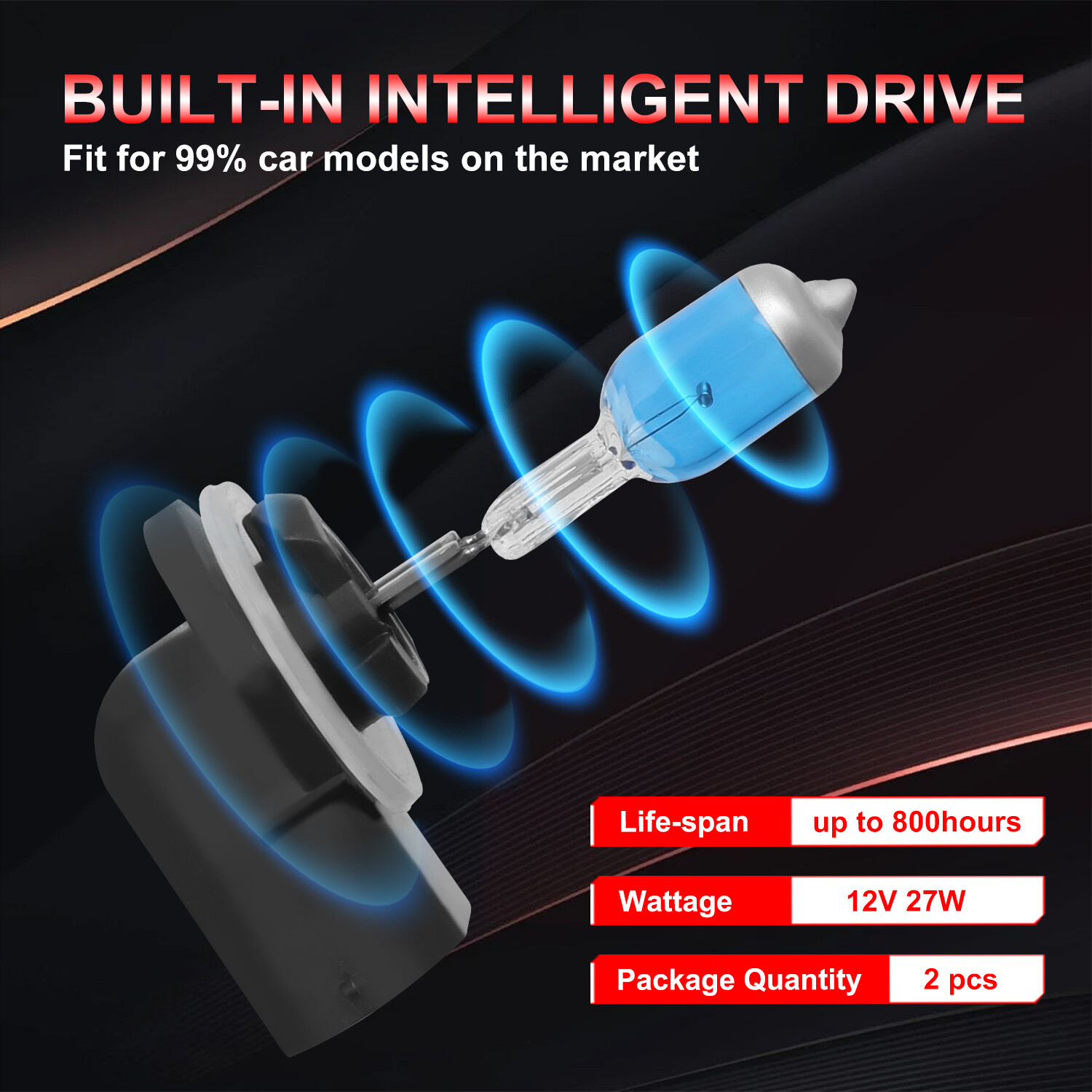 2x 881 12V 27W Warm White 4200K Halogen Bulb Fog Light Bulb 886 889 894 896 898