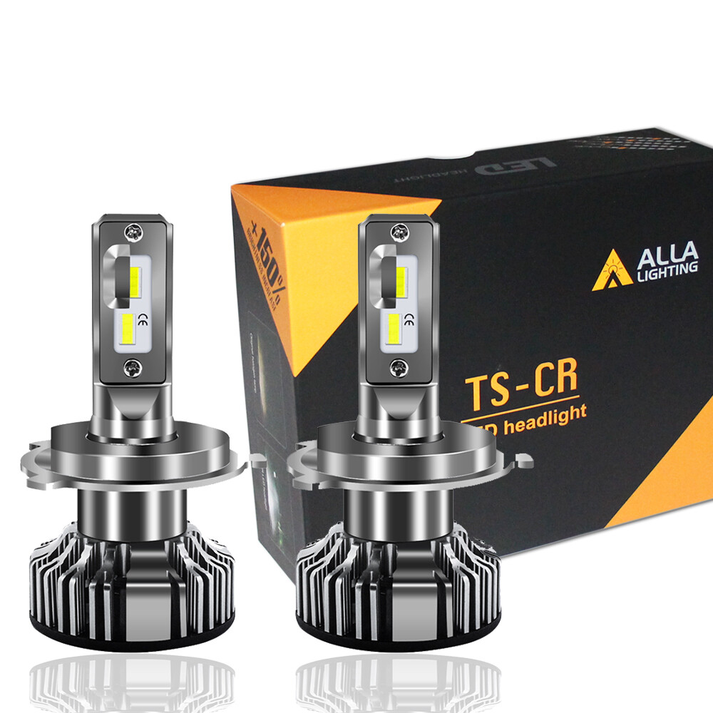 Alla Lighting H4 Headlight Bulb,Old Halogen Convert to Pure White Bright LED, 2x