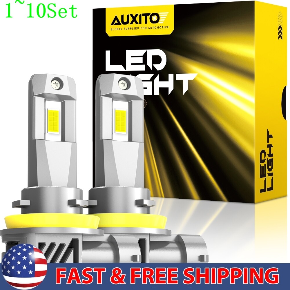 H11 LED Headlight Super Bulbs Bright 6500K White 330000LM HIGH/LOW BEAM 1-10Set
