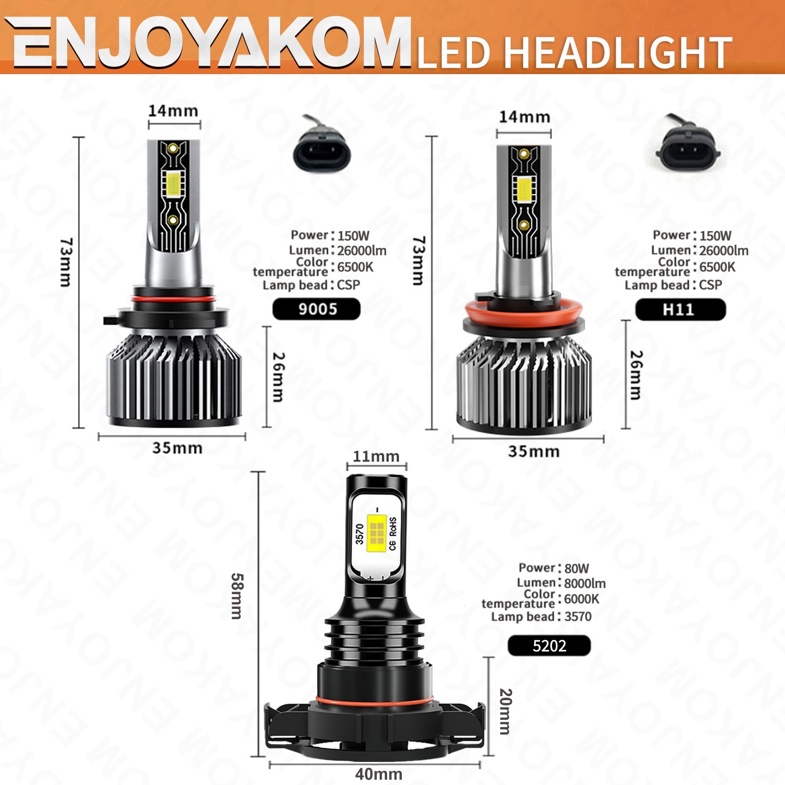 For Chevy Silverado 1500 2007-2015 6X LED Headlight Bulbs Hi/Lo Beam + Fog Light