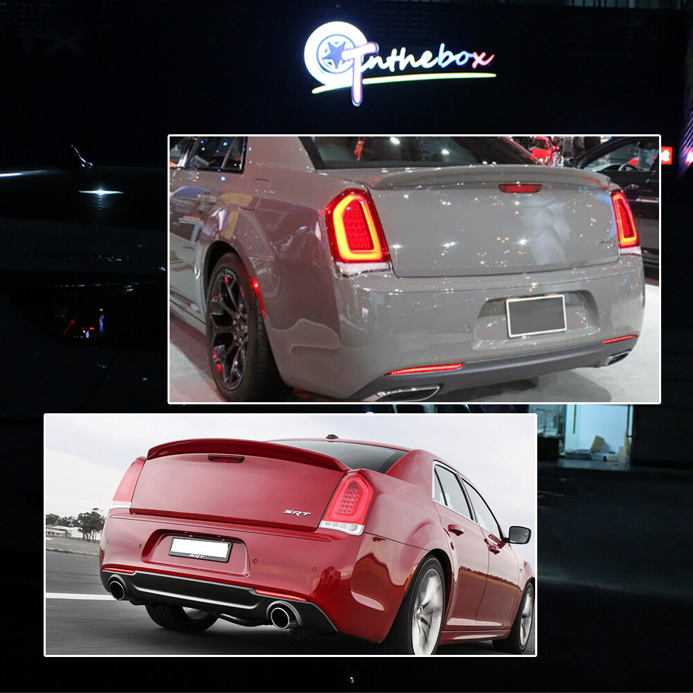 Smoke Lens Bumper Reflector Tail Brake Rear Fog Light For 2015-2022 Chrysler 300