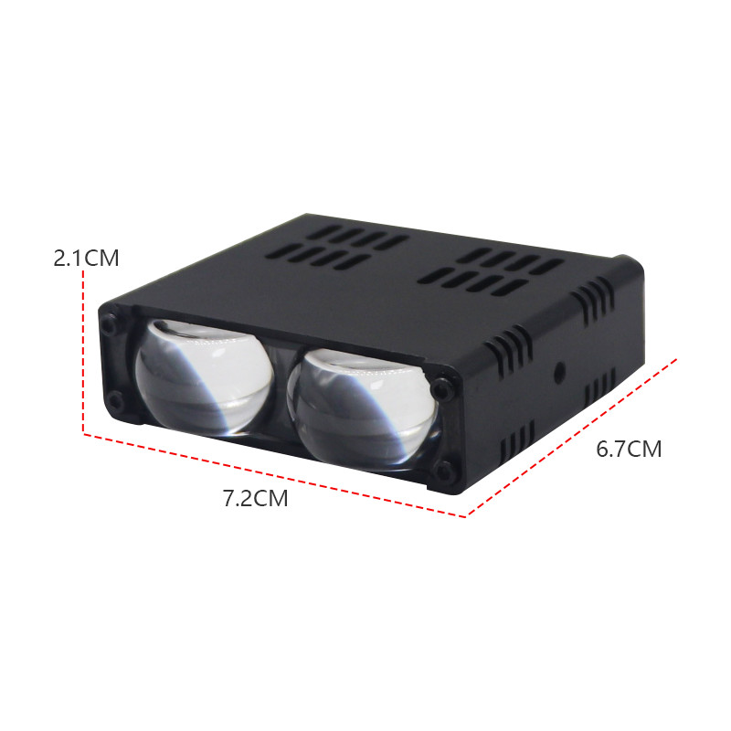 Pair White/Yellow Dual Color 120W Mini LED Projector Lens Driving Fog Lights
