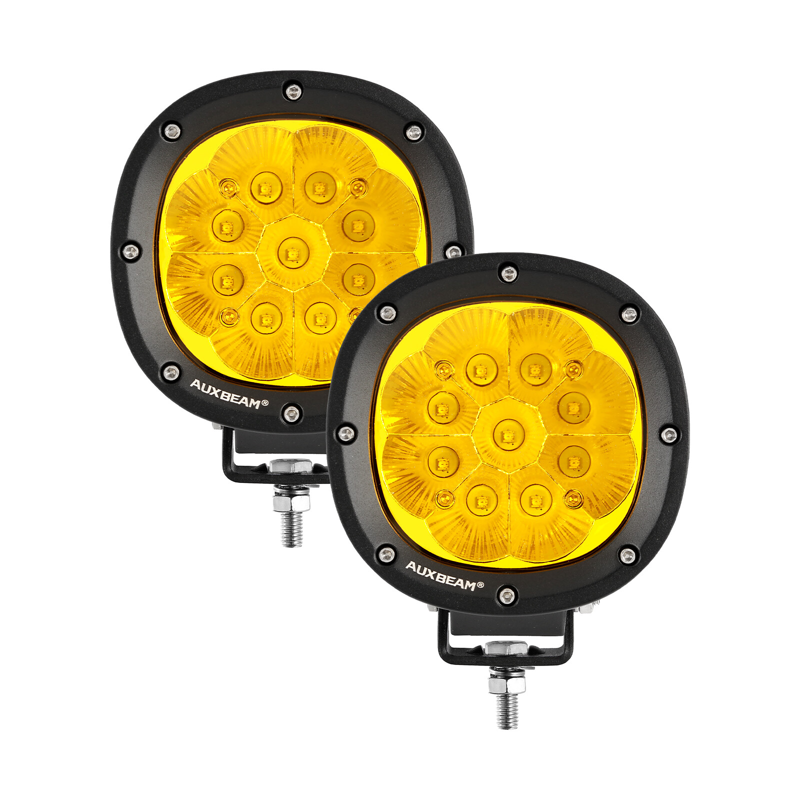 AUXBEAM For Yamaha Banshee Amber LED Cubes Fog Light Pods Spot Driving Lamps 2pc