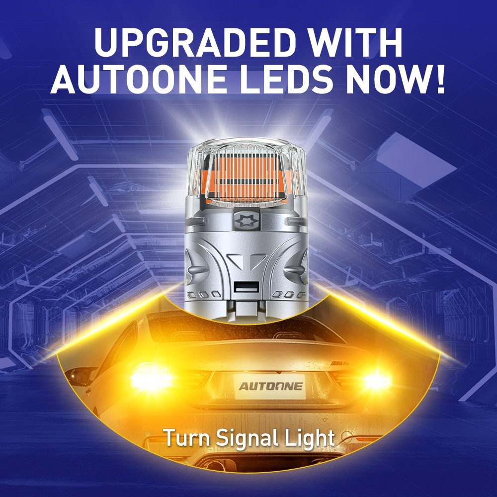 2-20X LED Turn Tail Signal Light Bulb AUXITO 7443 7440 Amber Lamp SMD Silver BRS