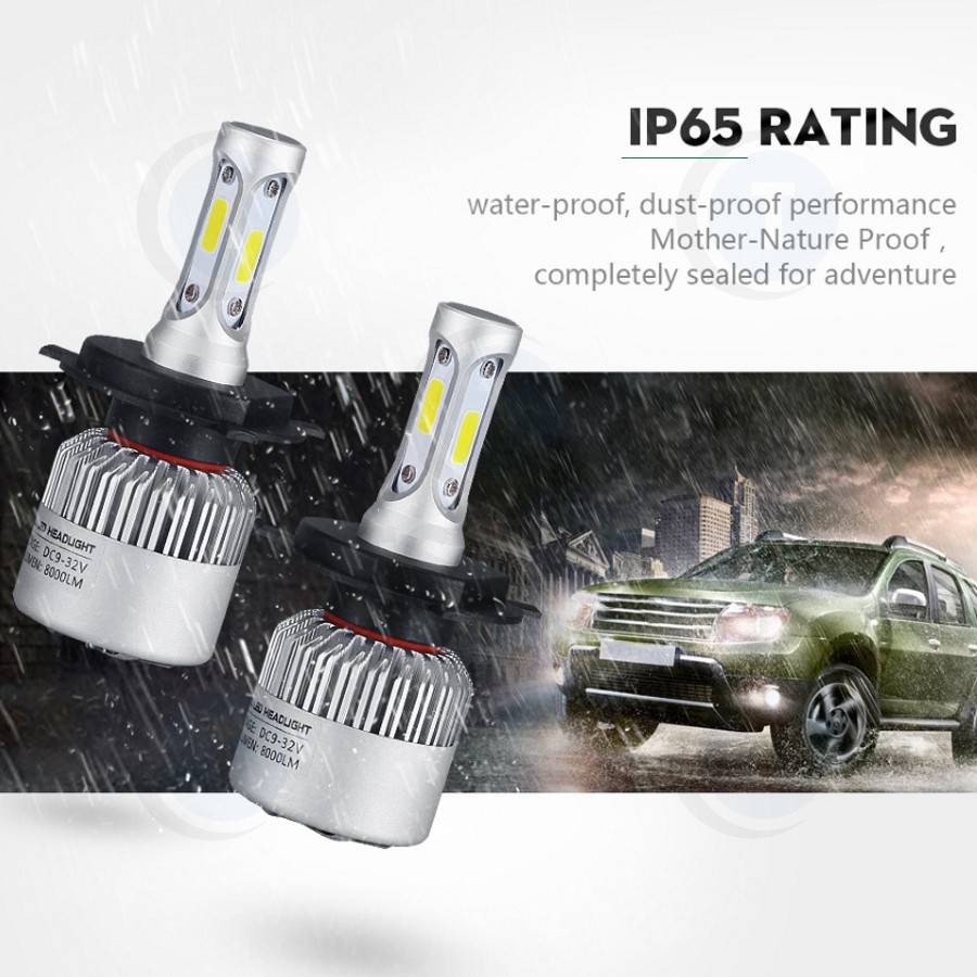 9007 HB5 LED Headlight Bulbs, All-In-One Conversion Kit, 6000K, 1 Year Warranty