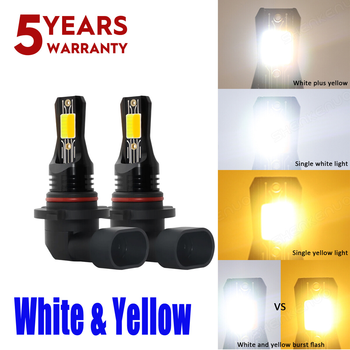 For Chevy Silverado 1500 2500 HD 2003-2005 2006 6000K& 3000K LED Fog Light Bulbs