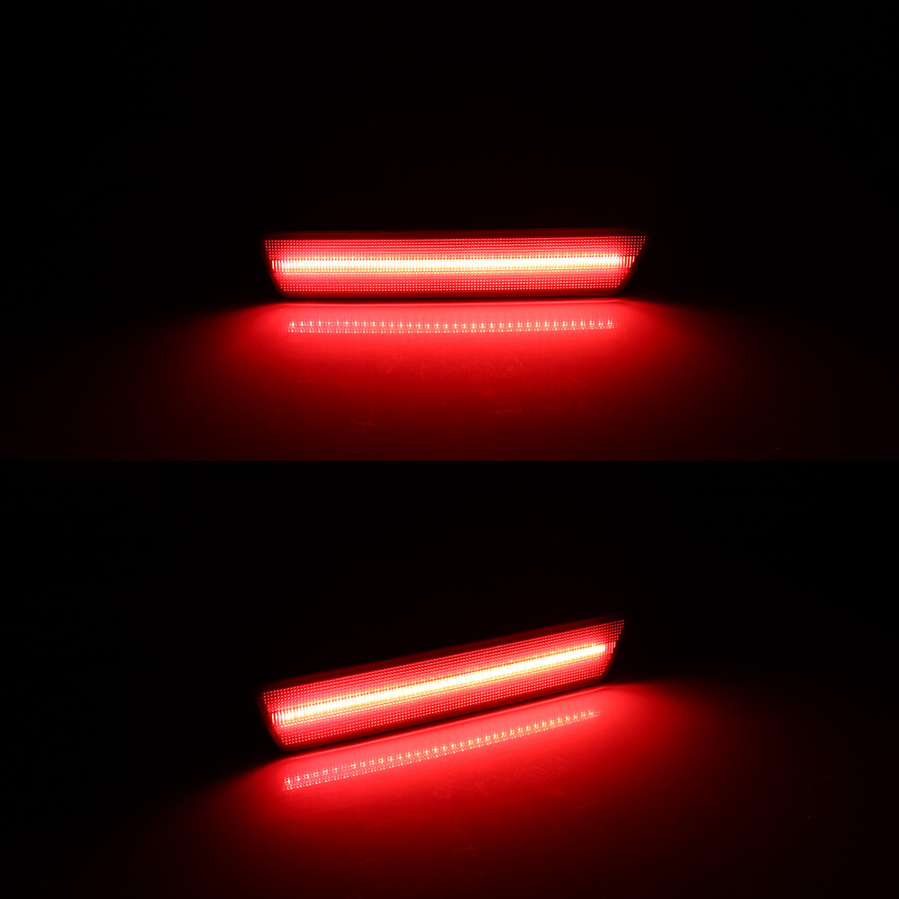 Smoked Lens LED Front & Rear Side Marker Lights For 2008-2014 Dodge Challenger