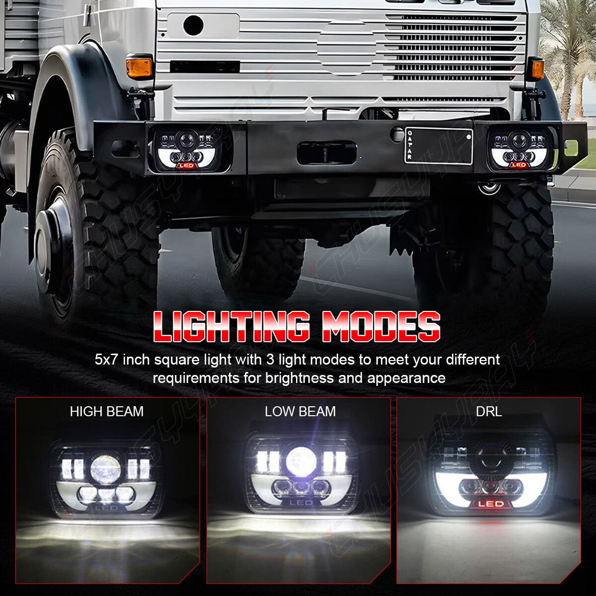 For Toyota Pickup 1982-1995 Truck DOT 7×6″ LED Headlight Pure White Bright H6054