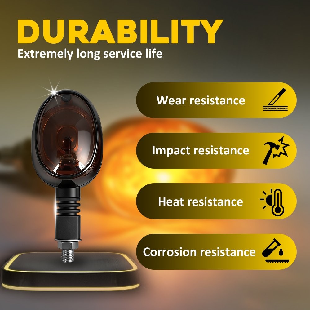 Smoked Amber Turn Signal Indicator Lamps Fit Buell X1 99-02 Blast 00-10 2-6X
