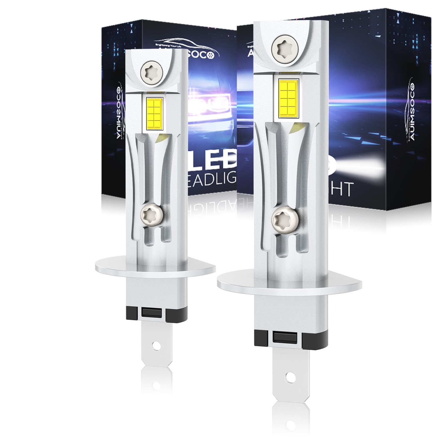 2X NEW CSP LED Headlight Bulbs Super power combo For BMW E30 E34 E24 E36 E38